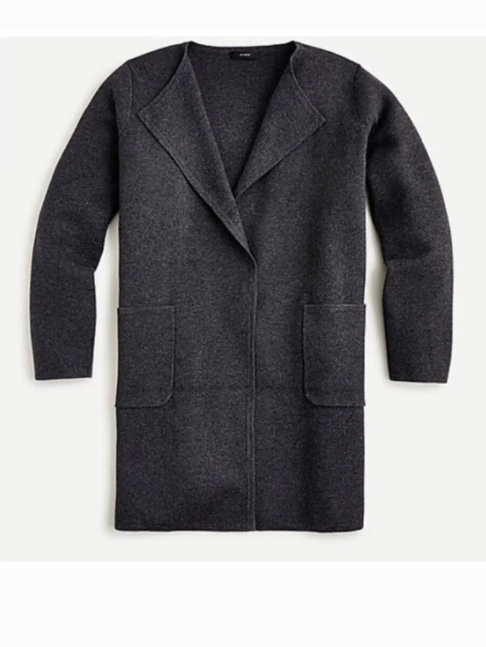 J. Crew Juliette Collarless Cardigan Charcoal Gray Style J6339 . Size M